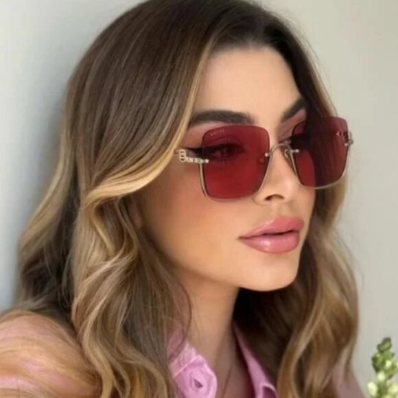 NEW GG1279S 003 GUCCI GOLD/PINK WOMEN GUCCI SUNGLASSES - Picture 1 of 12